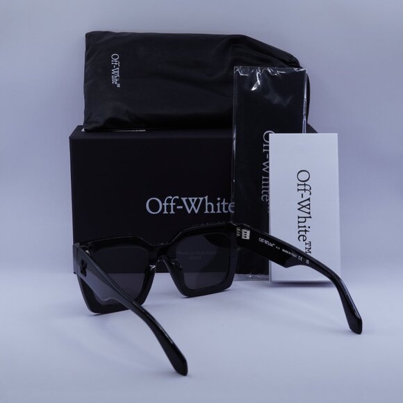 Off-White OERI13I JACKSON 1307 Square Sunglasses – Black/Dark Grey - Picture 6 of 10
